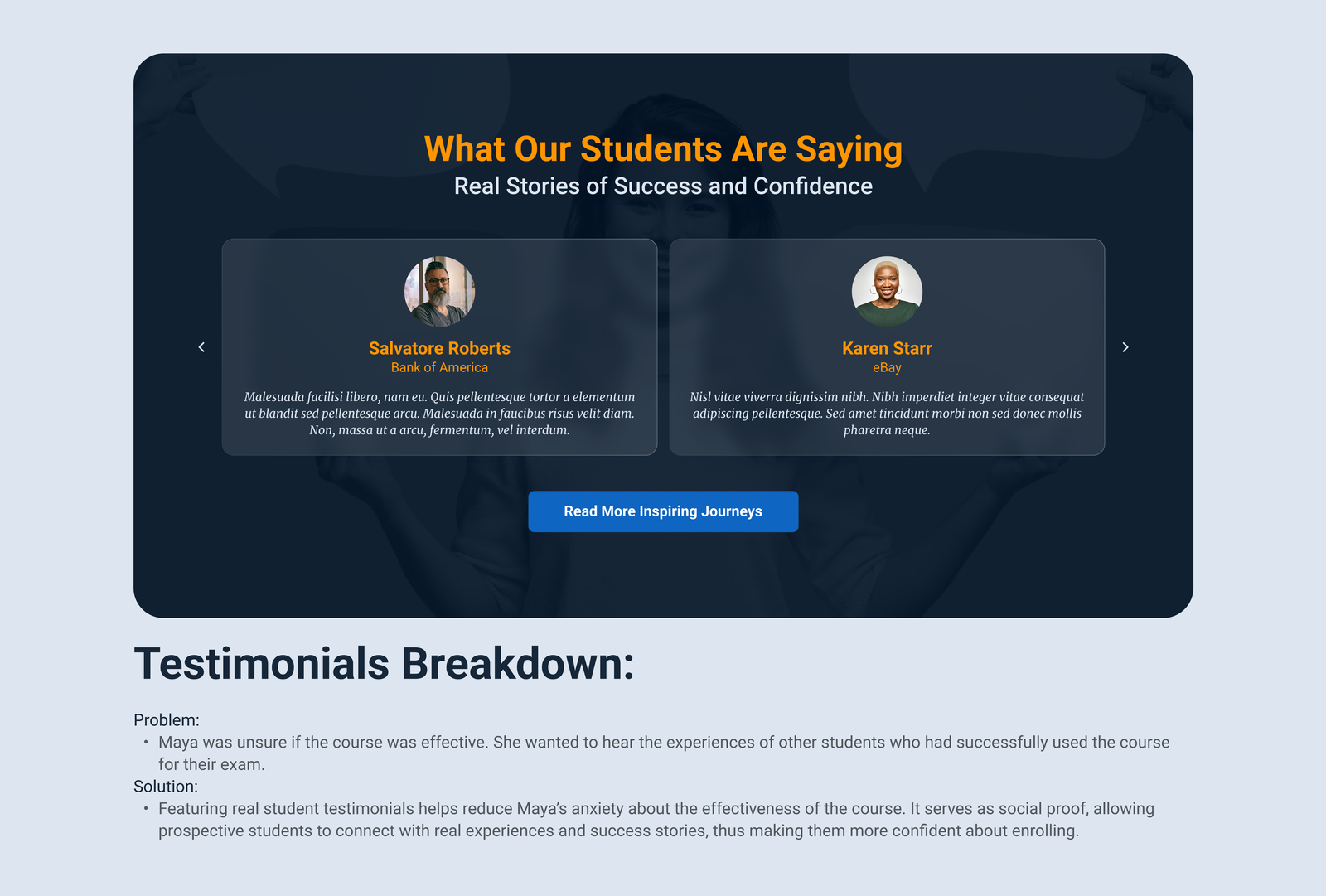 Testimonials Breakdown