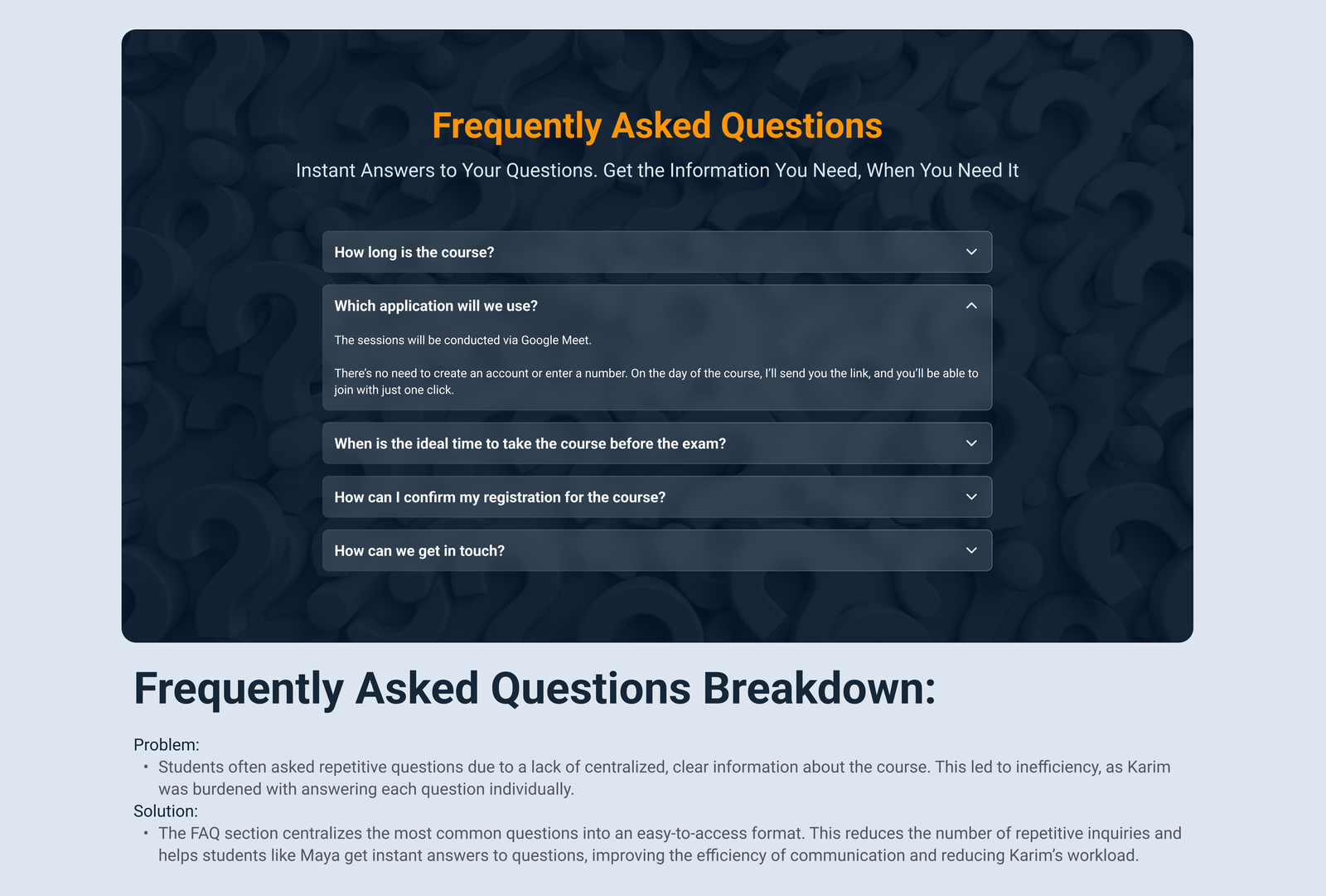 Frequently Asked Questions Breakdown
